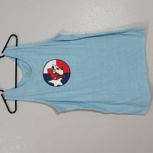 Buc-ee's Red/White/Blue Logo Light Blue Tank Tee